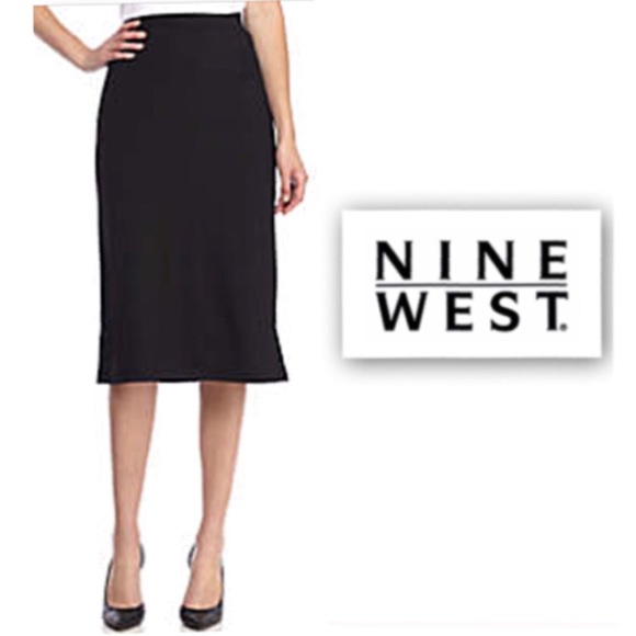 Nine West Dresses & Skirts - Nine West, Black Midi Trumpet Hemline Skirt